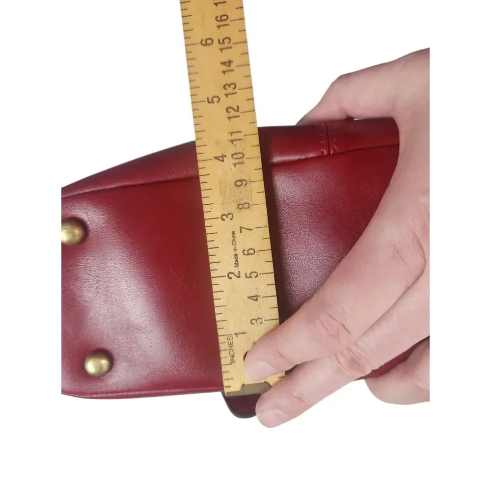 Patricia Nash Elia‎ Hobo shoulder bag ruby red leather purse belt and buckle